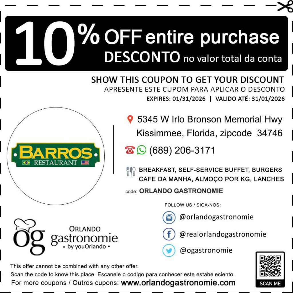 Barros Restaurant coupon cupom