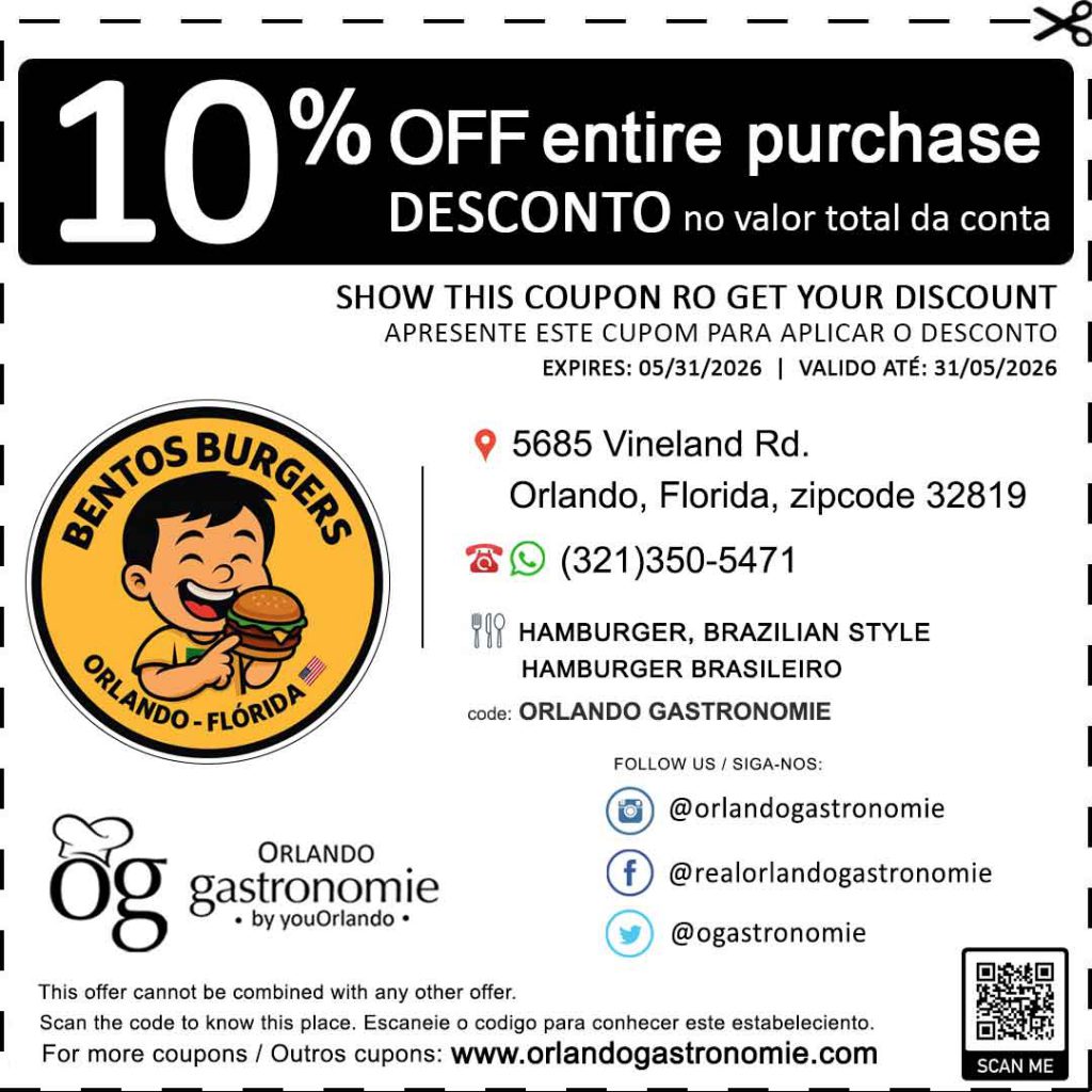 bentos burgers coupon cupom