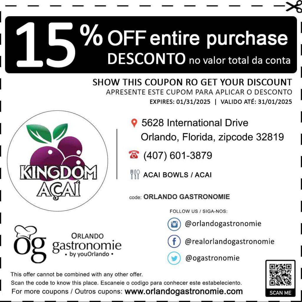 kingdom acai coupon cupom