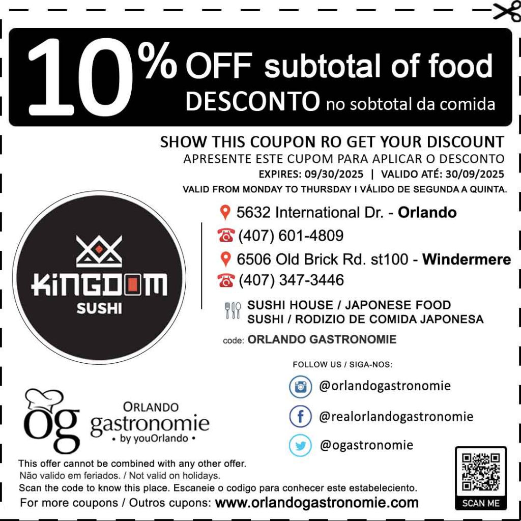 kingdom sushi coupon cupom