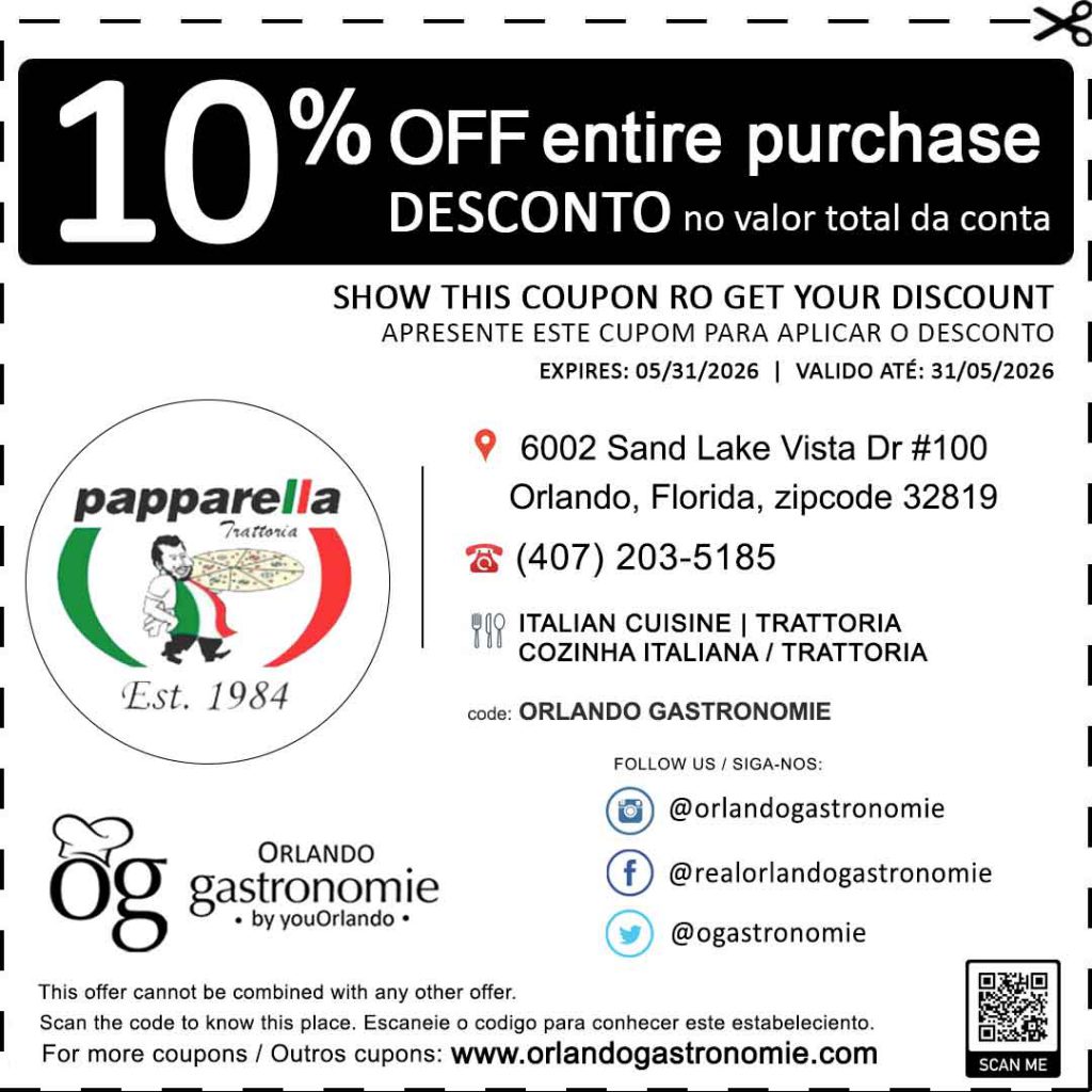 papparella coupon cupom