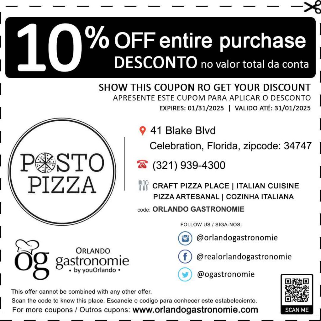 posto pizza coupon cupom