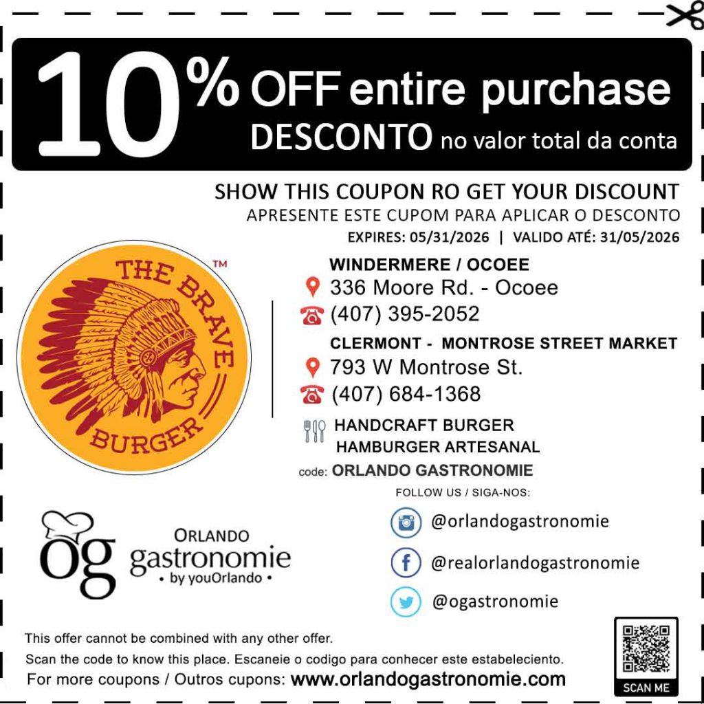 the brave burger coupon cupom