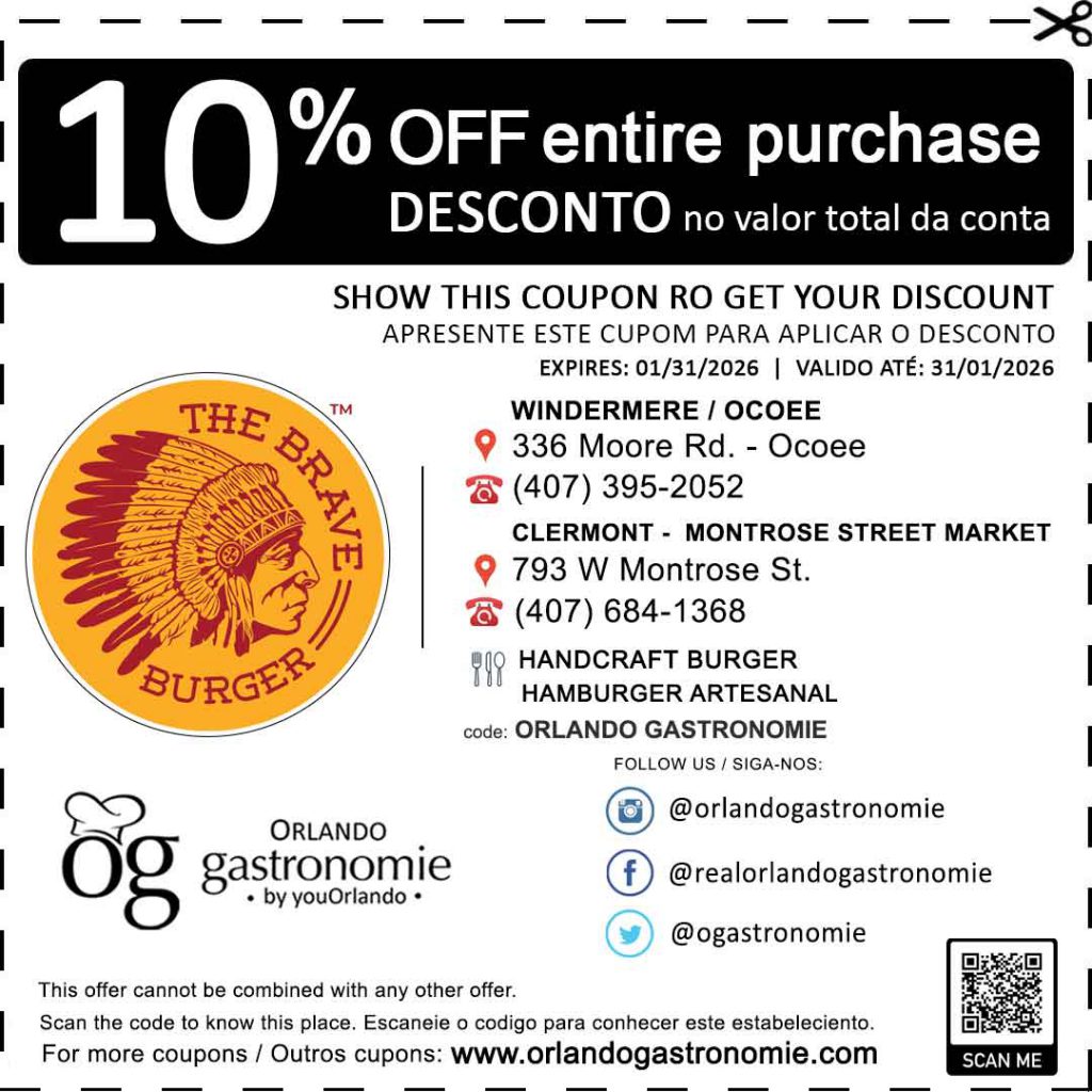 the brave burger coupon cupom